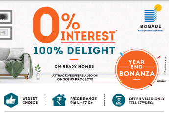 Avail Year End Bonanza on ready homes & attractive offers on ongoing projects of Brigade Group